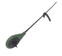 Vilgftyiet Canne à Pêche à Glace Portable Hiver Sport Extérieur 26,5 cm Canne à Pêche en Plastique avec Poignée Antidérapante et Pointe Flexible Vert