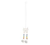 Vilgftyiet Carillon éolien à suspendre en forme de papillon avec strass en cristal, pendentif arc-en-ciel en verre coloré pour décoration d'intérieur ou de voiture, 320 mm