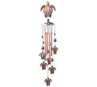 Vilgftyiet Carillon éolien tortue, carillon éolien extérieur, carillon éolien en cuivre, carillon commémoratif, cloche à vent, décoration de jardin