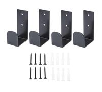 Vilgftyiet Championship Lot de 4 supports muraux pour ceinture de lutte - Organiseur horizontal en ABS pour adultes et enfants, 11 x 4,7 x 4 cm, noir