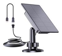 Vilgftyiet Chargeur de panneau solaire monocristallin 2 W pour Ring, pour eufy, Blink et pour caméras de sécurité extérieures REOLINK - Support réglable à 360° pour câble de 3 m, boîtier ABS résistant