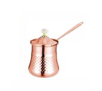 Vilgftyiet Coffee Art Tasse en acier inoxydable 304 avec couvercle - Pot à lait multi-usage pour faire mousser - Ustensile élégant pour le bureau et la maison - Rose doré - 200 ml