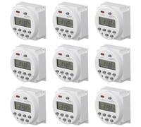 Vilgftyiet Commutateur de minuterie LCD pour alimentation de réverbère 12 V DC, montage sur panneau, minuterie numérique programmable pour contrôle automatique, plage de 1 minute à 168 heures (9)