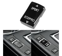 Vilgftyiet Coque de bouton de commutateur de vitesse pour BMW Série 1/2/3/4 F20/F22/F30/F32 (2012-2019), ABS caoutchouté noir/bleu/rouge