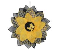 Vilgftyiet Couronne en maille d'abeille à suspendre à une porte Décoration | Égayez les entrées avec cette couronne en maille à couches vibrantes au design léger pour un affichage de porte sans effort.