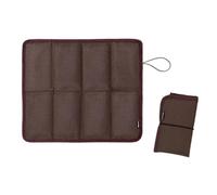 Vilgftyiet Coussin de siège de camping pliable en coton perlé résistant à l'humidité, tapis d'assise portable pour la randonnée et les voyages, tissu Oxford 600D, léger et isolant, noir