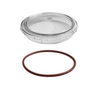 Vilgftyiet Couvercle de pompe de rechange pour pompes de piscine creusée Pentair SuperFlo et Spa, compatible avec modèle 350091, 350090, PVC transparent + couvercle blanc avec joint, diamètre