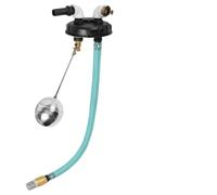 Vilgftyiet Couvercle IBC DN 150 avec protection anti-débordement et raccord de pompe pour réservoir d'eau de pluie, couvercle de réservoir en plastique noir compatible avec les conteneurs IBC