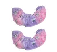 Vilgftyiet Couvre-lames de patins à glace pour hockey et patins artistiques - Protection en polyester doux et absorbant - Taille unique (25-30 cm) - Jaune rose violet