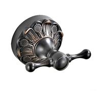 Vilgftyiet Crochet mural en laiton finition antique pour peignoir, porte-serviettes de style vintage pour couloir, salle de bain, entrée, solution d'économie d'espace avec kit d'installation complet