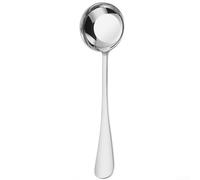 Vilgftyiet Cuillère plate en acier inoxydable 304 poli miroir, design coréen moderne pour la maison et le restaurant, ustensile de service de cuisine facile à nettoyer, noir (argent)