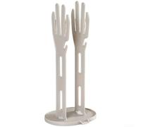 Vilgftyiet Égouttoir à gants de cuisine amovible avec ventouse puissante, égouttoir à vaisselle multifonction pour chiffons et ustensiles, organiseur peu encombrant avec drainage, gris (gris)