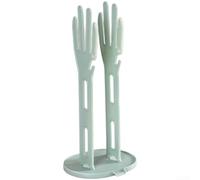 Vilgftyiet Égouttoir à gants de cuisine amovible avec ventouse puissante, égouttoir à vaisselle multifonction pour chiffons et ustensiles, organiseur peu encombrant avec drainage, gris (bleu)