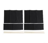 Vilgftyiet Ensemble de housses de rechange en toile pour chaise de directeur avec siège et dossier amovibles pour chaises de plage pliantes, meubles de jardin, noir, blanc, bleu, kaki (noir)