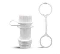 Vilgftyiet Ensemble de vidange fileté anti-fuite pour refroidisseurs Igloo 50-165 QT, remplacement en polypropylène avec capuchon attaché, joint en caoutchouc et écrou en plastique (1 ensemble)