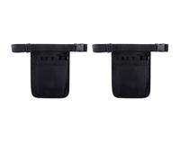 Vilgftyiet Ensemble sac à outils de jardin et tablier, pochette multifonction en tissu Oxford avec plusieurs poches pour outils d'élagage ou articles de service, noir, lot de 2