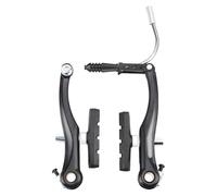 Vilgftyiet Étrier de frein V-Brake en alliage d'aluminium pour VTT - Frein linéaire 125 mm avec tube de guidage en acier inoxydable, jeu de freins avant (noir)