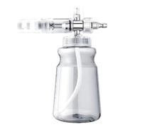 Vilgftyiet Flacon pulvérisateur en mousse pour nettoyeur haute pression avec buse réglable, flacon transparent de 1 L pour lavage de voiture, compatible avec lance à connexion rapide de 6,35 mm