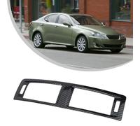 Vilgftyiet Garniture de grille d'aération centrale en fibre de carbone pour Lexus is 250 (2006-2011) - Moulage intérieur en plastique noir de qualité supérieure, installation facile avec ruban adhésif