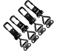 Vilgftyiet GH-4001 Lot de 4 pinces à bascule réglables en acier avec loquet à dégagement rapide Capacité de charge de 99,8 kg Noir pour boîtes, armoires, casiers, portes, véhicules - Installation