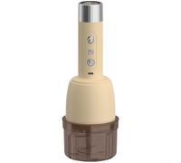 Vilgftyiet Hachoir à viande électrique et scellant sous vide pour combo, 6 lames pour hachoir rapide avec port de charge pour aliments secs et humides, appareil de cuisine facile à nettoyer, beige