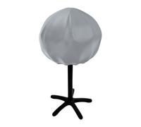 Vilgftyiet Housse de protection pour barbecue circulaire en tissu Oxford 210D, 50 x 46 cm, résistant aux intempéries, à la pluie et à la poussière, pour barbecue électrique, noir et gris