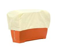 Vilgftyiet Housse de protection rectangulaire pour plantes d'hiver avec cordon de serrage réglable, protection contre le gel pour jardinière d'extérieur et pots de fleurs d'intérieur, beige