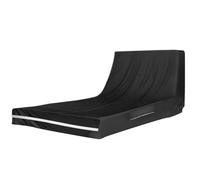 Vilgftyiet Housse de remorque benne imperméable en tissu Oxford 210D pour remorque de 2,1 x 3,7 m avec vue arrière/rampe, revêtement en PVC, coutures renforcées, sangles réglables, double aérations et