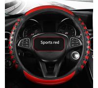 Vilgftyiet Housse de volant 3D antidérapante pour camion, bus, véhicule - Poignée en caoutchouc fibre de carbone avec texture bosselée, design d'été respirant, convient aux diamètres de 36 à 50 cm