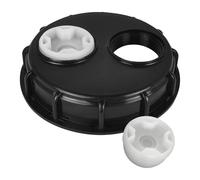 Vilgftyiet IBC Bouchon de réservoir d'eau 163 mm avec double trous d'aération en polyéthylène haute densité pour conteneurs IBC, barils de pluie et réservoirs de 1000 L, noir