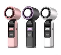 Vilgftyiet Ice Cool Mini ventilateur de refroidissement portable USB à 100 vitesses avec plusieurs paramètres pour camping, maison, bureau, voiture, ordinateur portable (rose réfrigérateur)