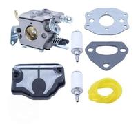 Vilgftyiet Kit carburateur pour tronçonneuse Husqvarna 36, 41, 136, 137, 141, 142 - Remplace OEM 530071987, 530019172, 530035482, filtre à air et conduite de carburant inclus