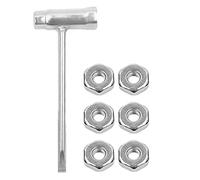Vilgftyiet Kit de 6 clés à écrou pour tronçonneuse Stihl 017 018 019 020 021 023 MS170 MS180 MS230 MS250 en acier inoxydable 2 en 1 avec tournevis, compatible avec OEM 57-016