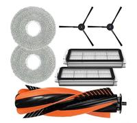 Vilgftyiet Kit de brosse latérale principale, filtre et serpillère pour Cecotec pour aspirateur robot Conga M100 Spin AI, brosse principale en nylon, chiffons en microfibre, papier filtre, ensemble de