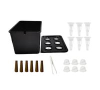 Vilgftyiet Kit de culture hydroponique auto-arrosant pour herbes aromatiques, système de plantation d'eau d'intérieur avec pots de germination, boîte de culture en plastique pour la maison et le