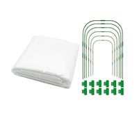 Vilgftyiet Kit de filet de jardin ultra fin avec 6 arceaux en acier, 3 pour M x 9 pour M, filet de protection contre les nuisibles pour légumes, fleurs, fruits - Revêtement anti-gel pour plantes