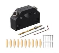 Vilgftyiet Kit de gabarit de poche avec guide de perçage à 45 degrés pour le travail du bois sans fixation, crée des joints de cheville solides sans vis ni clous, parfait pour les meubles et les