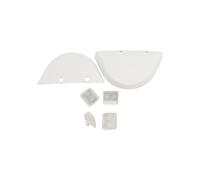 Vilgftyiet Kit de peigne pour sabot et aile de piscine Hayward Navigator pour nettoyeur VAC - Remplacement AXV414604WHP, comprend 1 aile gauche et droite + 4 sabots de pédale, pièces ABS blanches