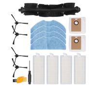 Vilgftyiet Kit de pièces de rechange pour aspirateur robot Tapo RV30 Max Plus, RV30 Max, RVV20 Max Plus, RV20 Max avec brosse principale, 4 filtres, 4 lingettes, 2 sacs à poussière, 4 brosses