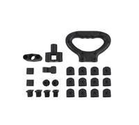 Vilgftyiet Kit de pièces de réparation pour chariot de camping pliable plat, ensemble d'accessoires de rechange compatibles avec chariot d'extérieur pliable, composants en plastique noir 1 paquet