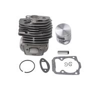 Vilgftyiet Kit de piston de cylindre 46 mm pour 555 556 560 560XP 562 562XP, kit complet de reconstruction de 7 pièces avec piston pour broche et circlips, compatible avec 575355805 575355802