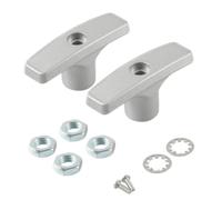 Vilgftyiet Kit de poignée de vanne de vidange pour camping-car, matériau aluminium et polypropylène, robuste et résistant à l'usure, pour contrôle de la décharge des eaux usées de camping-car, gris