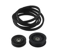 Vilgftyiet Kit de poulie et courroie d'entraînement pour tracteurs de pelouse John Deere L100, L110, L120, L130, remplacement pour GX20006, GX20286, GX20287, courroie de 225,7 cm, largeur 1,27 cm