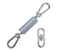 Vilgftyiet Kit de suspension à ressort pivotant en acier inoxydable 304 avec crochet pivotant et mousquetons pour hamacs, sacs de frappe et balançoires d'extérieur