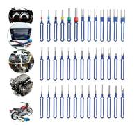 Vilgftyiet Kit d'outils de démontage de terminal de 39 pièces pour connecteurs de faisceau de câbles automobiles - Extracteur de broches en acier inoxydable avec poignées à anneau O-for - Compatible