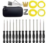 Vilgftyiet Kit d'outils de réglage de carburateur de moteur à 2 temps pour débroussailleuses, tronçonneuses, petit moteur avec fournitures de nettoyage, conduites de carburant et étui de transport en