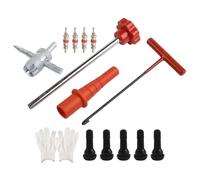 Vilgftyiet Kit d'outils de remplacement rapide de 13 pièces pour la plupart des trous de jante de 1,2 cm, construction en alliage d'acier avec noyau de valve de rechange