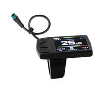Vilgftyiet KT-LCD5 Kit de conversion de vélo électrique avec écran LCD pour vélo électrique KT (KunTeng), compatible 24 V/36 V/48 V, interface 5 broches, noir