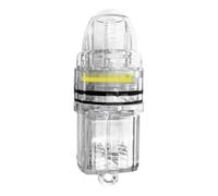 Vilgftyiet Leurre de pêche LED Lumière pour la pêche de nuit et la mer profonde, lampe sous-marine clignotante à 360° compatible avec appât, rouge/bleu/jaune/vert/blanc, 11 x 4,3 cm, 1 pièce