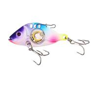 Vilgftyiet Leurre de pêche VIB en alliage de zinc 6 cm 24 g avec lumière flash LED, appât dur pour brochet, bar, truite arc-en-ciel et poisson mandarine - Crankbait 2#